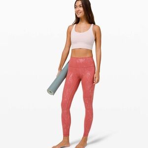 Lululemon Wunder Under High-Rise Tight Soft Cranberry Pink Foil Size 4